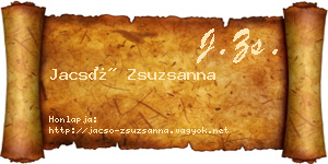 Jacsó Zsuzsanna névjegykártya