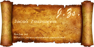 Jacsó Zsuzsanna névjegykártya